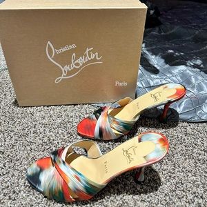 Floral Louboutin Heeled Sandals